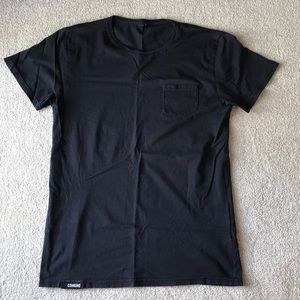 COMUNE Pocket Shirt Solid Black Adult Men’s Medium